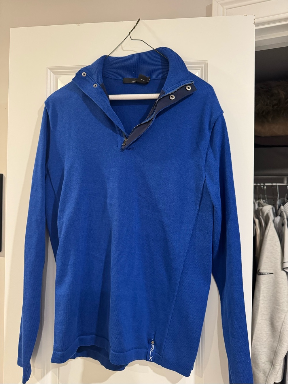 Polo by Ralph Lauren Men’s Bright Blue Half-Zip Pullover